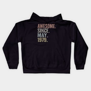 40th Birthday Gift Awesome Since May 1979 Funny Kids Hoodie